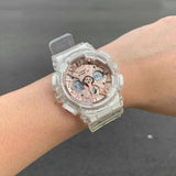 CASIO G-SHOCK GMA-S120SR-7ADR TRANSPARENT STRAP WOMEN'S WATCH