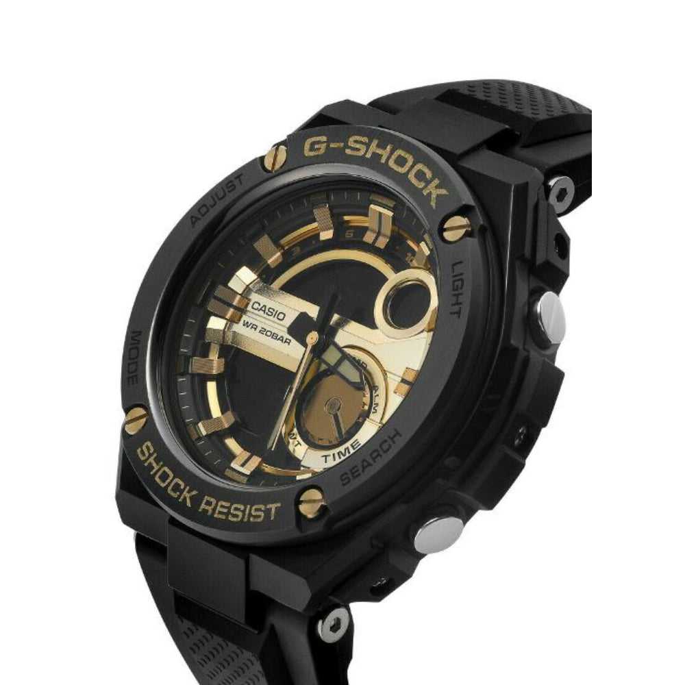 CASIO G-SHOCK GST-210B-1A9DR G-STEEL DIGITAL QUARTZ BLACK STAINLESS STEEL RESIN STRAP MEN'S WATCH - H2 Hub Watches