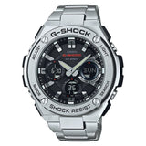 CASIO G-SHOCK  GST-S110D-1ADR SILVER ANALOG DIGITAL STAINLESS STEEL STRAP WATCH FOR MEN