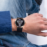 GUESS BLACK SILICONE STRAP MEN'S WATCH GW0503G1