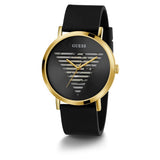 GUESS BLACK SILICONE STRAP MEN'S WATCH GW0503G1