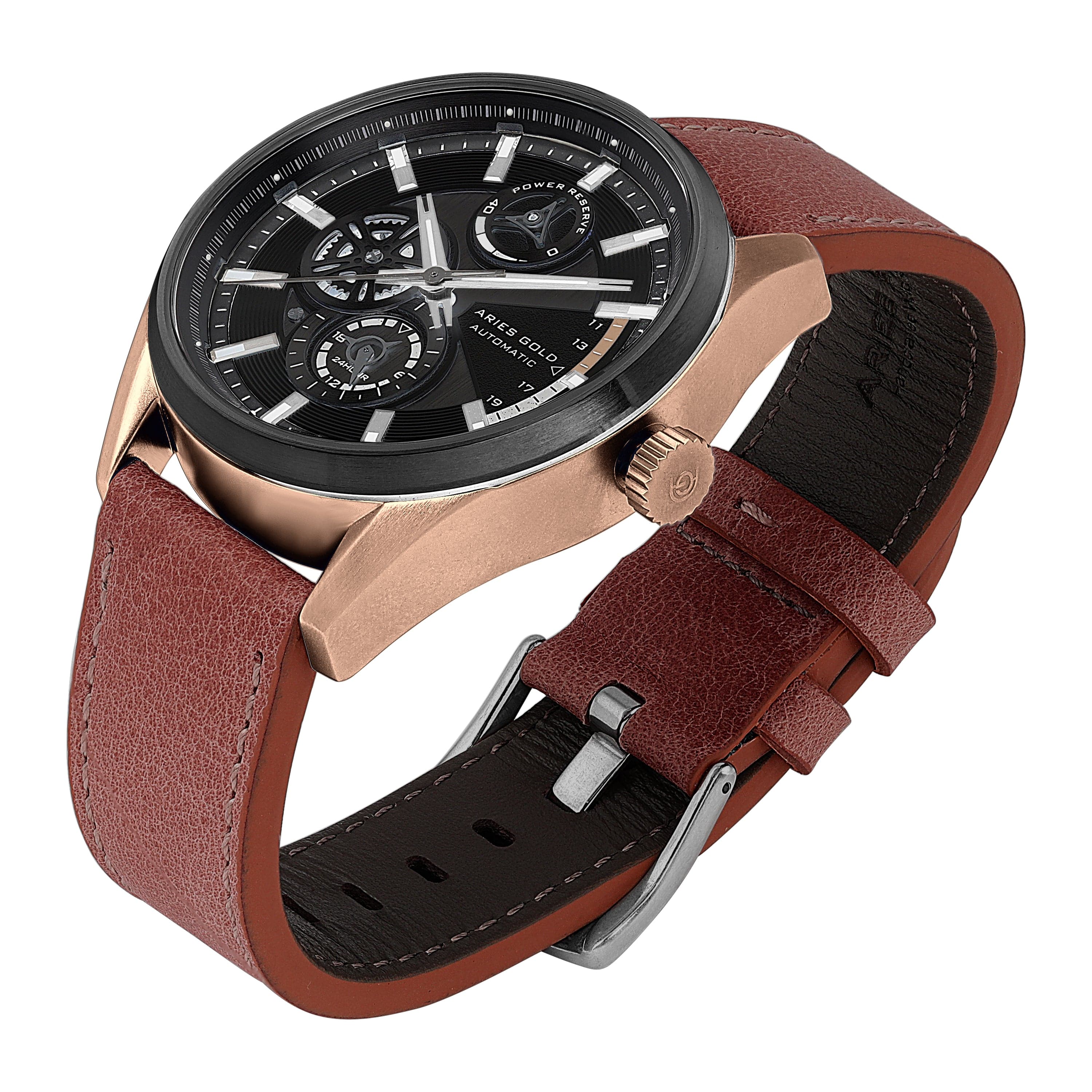 ARIES GOLD LIMITED EDITION ROADSTER G 9021 RGBK-BR MEN'S WATCH - H2 Hub Watches