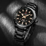 NAVIFORCE ANALOG NF9090 B/B/RG STAINLESS STEEL QUARTZ MEN'S WATCH - H2 Hub Watches