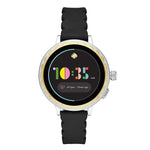 KATE SPADE NEW YORK SCALLOP ROSE GOLD STAINLESS STEEL KST2008 BLACK SILICONE TOUCH-SCREEN WOMEN SMARTWATCH - H2 Hub Watches
