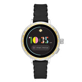 KATE SPADE NEW YORK SCALLOP ROSE GOLD STAINLESS STEEL KST2008 BLACK SILICONE TOUCH-SCREEN WOMEN SMARTWATCH - H2 Hub Watches