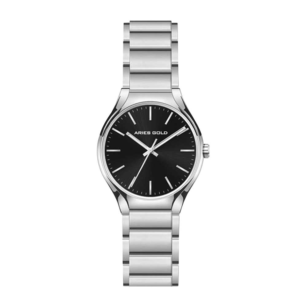 ARIES GOLD URBAN SILVER STAINLESS STEEL L 1006Z S-BK WOMEN'S WATCH - H2 Hub Watches