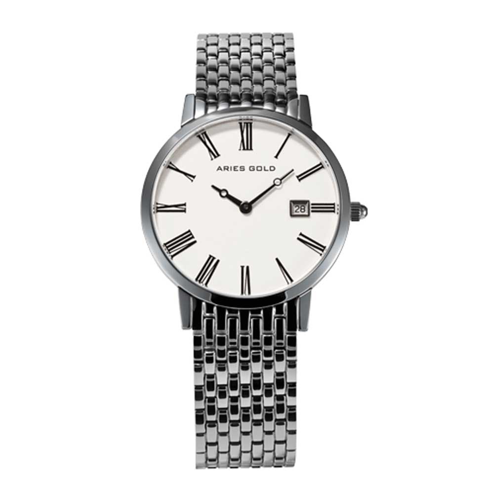 ARIES GOLD HERITAGE MASTER SILVER STAINLESS STEEL L 1018Z S-RW WOMEN'S WATCH - H2 Hub Watches