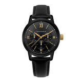ARIES GOLD URBAN ETERNAL BLACK STAINLESS STEEL L 1028 BKG-BKG BLACK LEATHER STRAP WOMEN'S WATCH - H2 Hub Watches