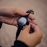 ARIES GOLD URBAN ETERNAL BLACK STAINLESS STEEL L 1028 BKG-BKG BLACK LEATHER STRAP WOMEN'S WATCH - H2 Hub Watches