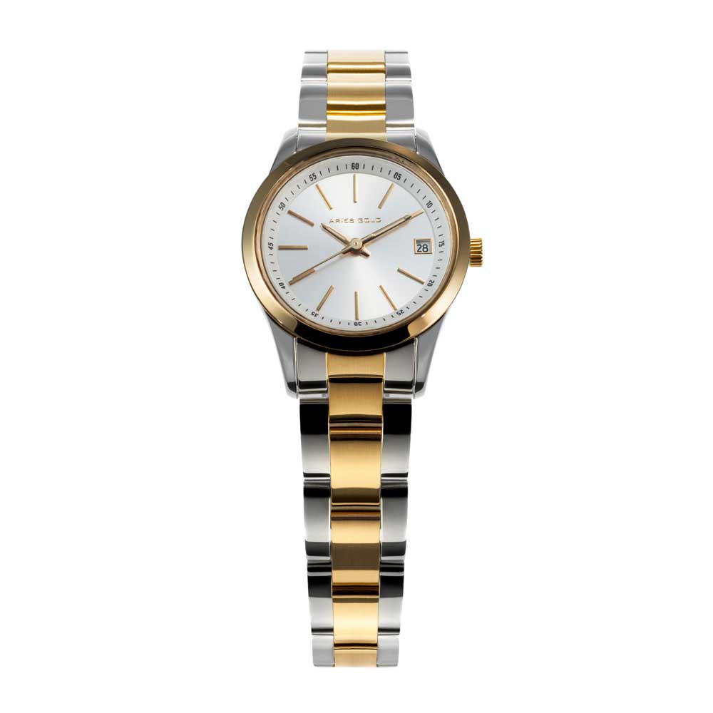 ARIES GOLD URBAN CLASSIC TWO TONE GOLD STAINLESS STEEL L 120 2TG-SD WOMEN'S WATCH - H2 Hub Watches