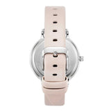 ARIES GOLD ENCHANT FLEUR SILVER STAINLESS STEEL L 5035 S-MP LEATHER STRAP WOMEN'S WATCH - H2 Hub Watches