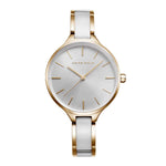 ARIES GOLD ENCHANT GOLD STAINLESS STEEL  L 5036Z G-W WHITE CERAMIC WOMEN'S WATCH - H2 Hub Watches