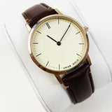 ARIES GOLD URBAN TANGO ROSE GOLD STAINLESS STEEL L 1008 RG-BEI BROWN LEATHER STRAP WOMEN'S WATCH - H2 Hub Watches