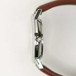 ARIES GOLD URBAN TANGO SILVER STAINLESS STEEL L 1008 S-W BROWN LEATHER STRAP WOMEN'S WATCH - H2 Hub Watches
