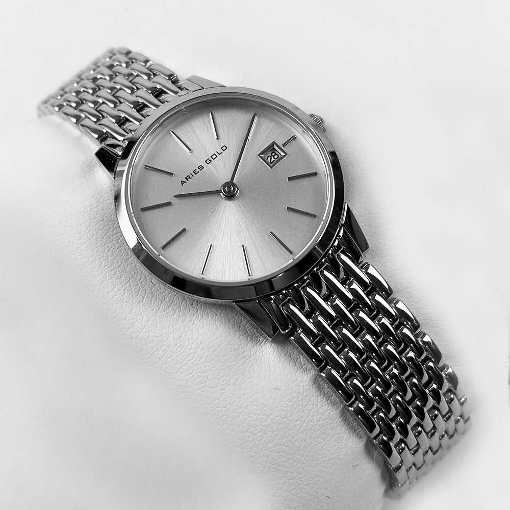 ARIES GOLD HERITAGE MASTER SILVER STAINLESS STEEL L 1018Z S-S WOMEN'S WATCH - H2 Hub Watches
