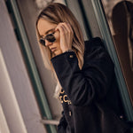 ARIES GOLD URBAN ETERNAL GOLD STAINLESS STEEL L 1028 G-BKG BLACK LEATHER STRAP WOMEN'S WATCH - H2 Hub Watches