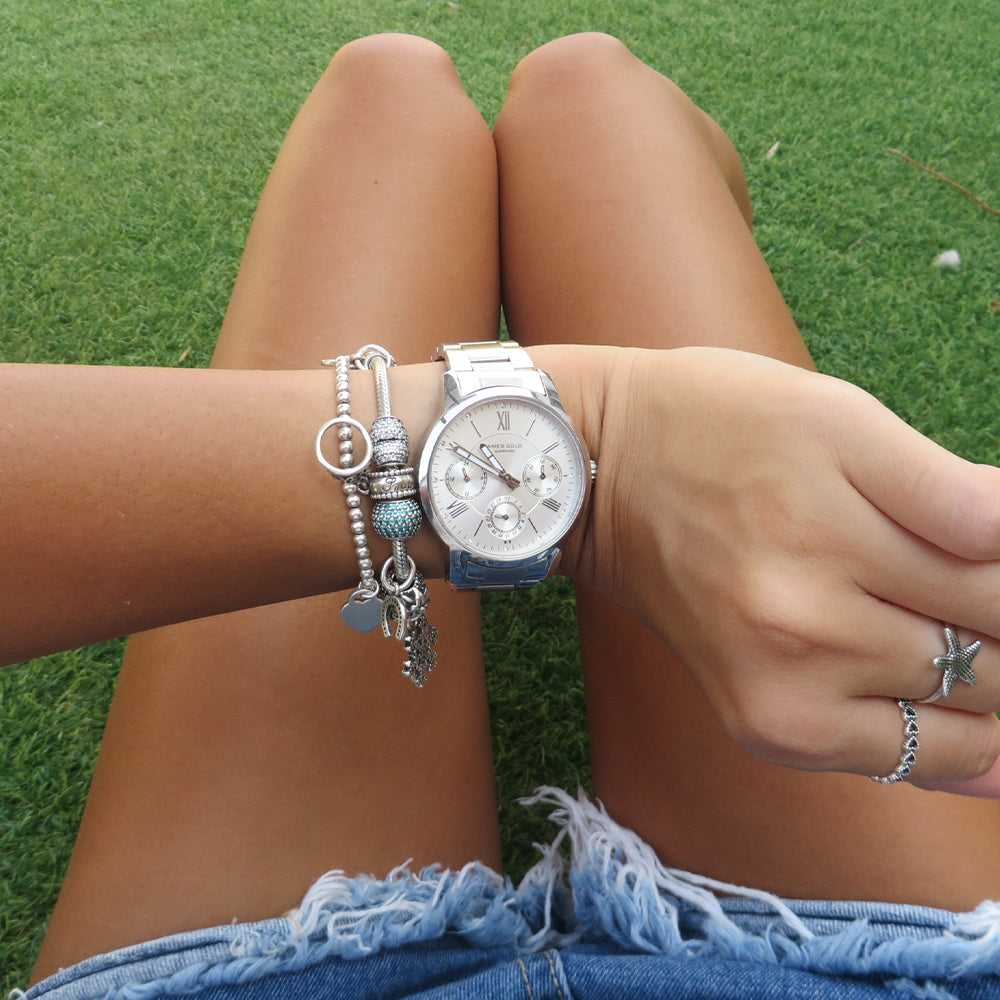 ARIES GOLD URBAN ETERNAL SILVER STAINLESS STEEL L 103 S-S WOMEN'S WATCH - H2 Hub Watches