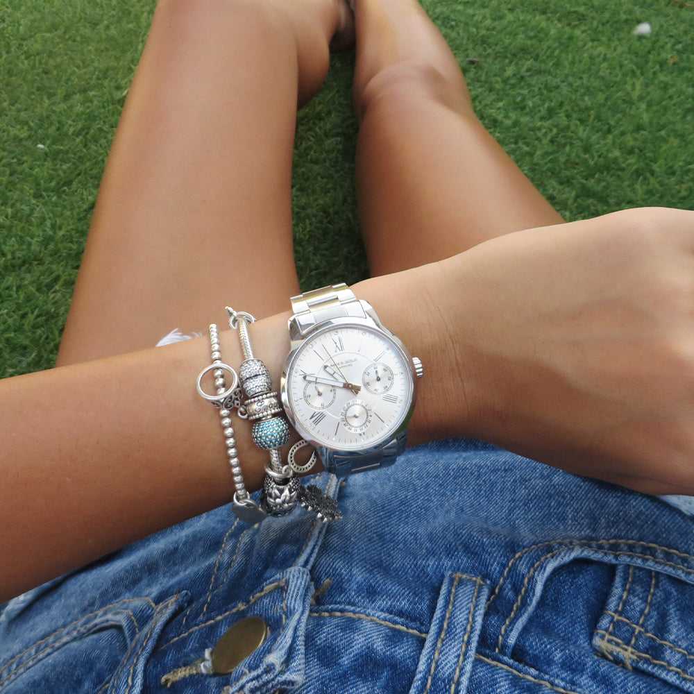 ARIES GOLD URBAN ETERNAL SILVER STAINLESS STEEL L 103 S-S WOMEN'S WATCH - H2 Hub Watches