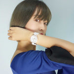 ARIES GOLD ENCHANT CONQUERESS ROSE GOLD STAINLESS STEEL L 5004Z RG-W WHITE CERAMIC STRAP WOMEN'S WATCH - H2 Hub Watches