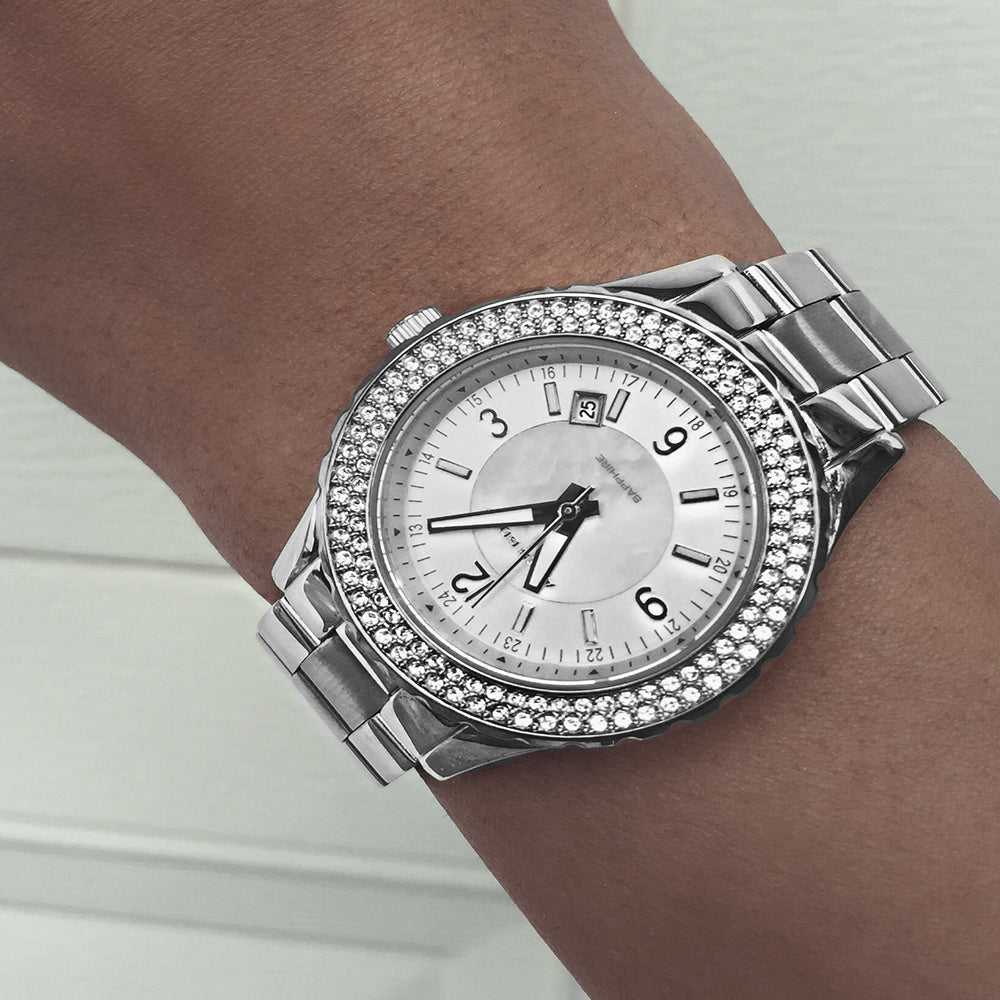 ARIES GOLD ENCHANT VENUS SILVER STAINLESS STEEL L 5005Z S-MOP WOMEN'S WATCH - H2 Hub Watches