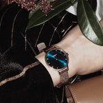 ARIES GOLD ENCHANT ROSE GOLD STAINLESS STEEL L 5033Z RG-BU MESH STRAP WOMEN'S WATCH - H2 Hub Watches