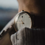 ARIES GOLD ENCHANT FLEUR GOLD STAINLESS STEEL L 5035 G-MP LEATHER STRAP WOMEN'S WATCH - H2 Hub Watches