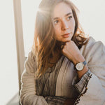 ARIES GOLD ENCHANT FLEUR GOLD STAINLESS STEEL L 5035 G-MP LEATHER STRAP WOMEN'S WATCH - H2 Hub Watches