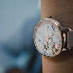 ARIES GOLD ENCHANT FLEUR ROSE GOLD STAINLESS STEEL L 5035 RG-GYFL LEATHER STRAP WOMEN'S WATCH - H2 Hub Watches