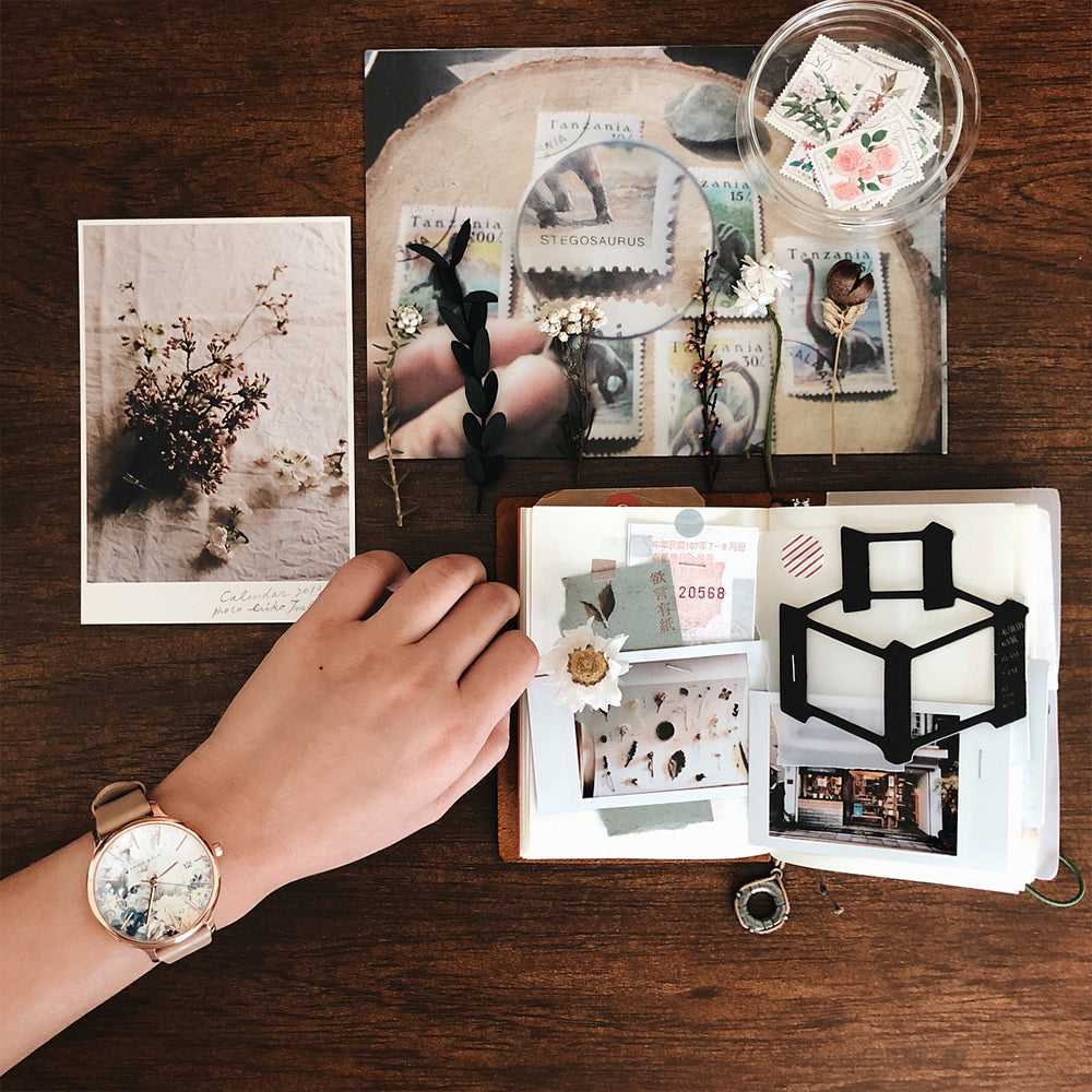 ARIES GOLD ENCHANT FLEUR ROSE GOLD STAINLESS STEEL L 5035 RG-GYFL LEATHER STRAP WOMEN'S WATCH - H2 Hub Watches