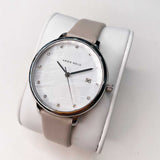 ARIES GOLD ENCHANT FLEUR SILVER STAINLESS STEEL L 5035 S-MP LEATHER STRAP WOMEN'S WATCH - H2 Hub Watches