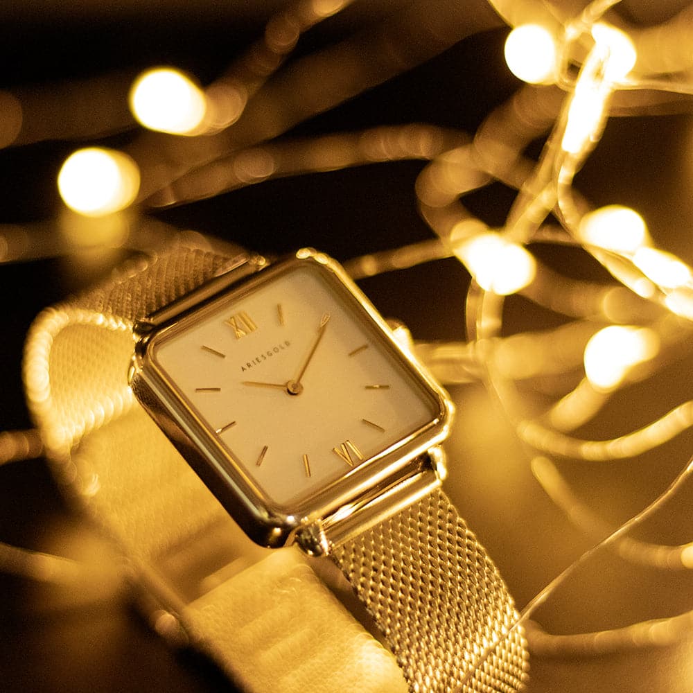ARIES GOLD MINUIT GOLD L 5038 G-W WOMEN WATCH - H2 Hub Watches