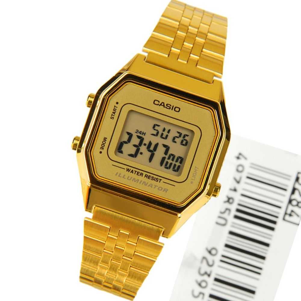 CASIO GENERAL LA680WGA-9DF DIGITAL QUARTZ GOLD STAINLESS STEEL WOMEN'S WATCH - H2 Hub Watches