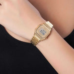CASIO GENERAL LA680WGA-9DF DIGITAL QUARTZ GOLD STAINLESS STEEL WOMEN'S WATCH - H2 Hub Watches