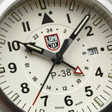 Luminox Air Pilot P-38 Lightning Series - LM9527 Black Leather Strap Men Watch
