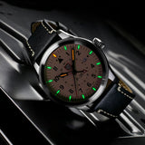 Luminox Air Pilot P-38 Lightning Series - LM9527 Black Leather Strap Men Watch
