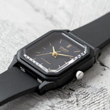 CASIO LQ-142-1EDF-P BLACK RUBBER UNISEX WATCH