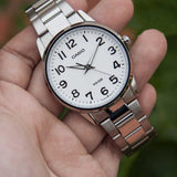 Casio Enticer LTP-1303D-7BVDF White Dial Stainless Steel Women's Watch