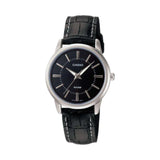 CASIO ENTICER LTP-1303L-1AVDF-P BLACK LEATHER WOMEN WATCH