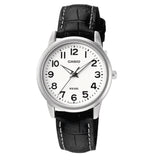 CASIO LTP-1303L-7BVDF-P BLACK LEATHER WOMEN WATCH