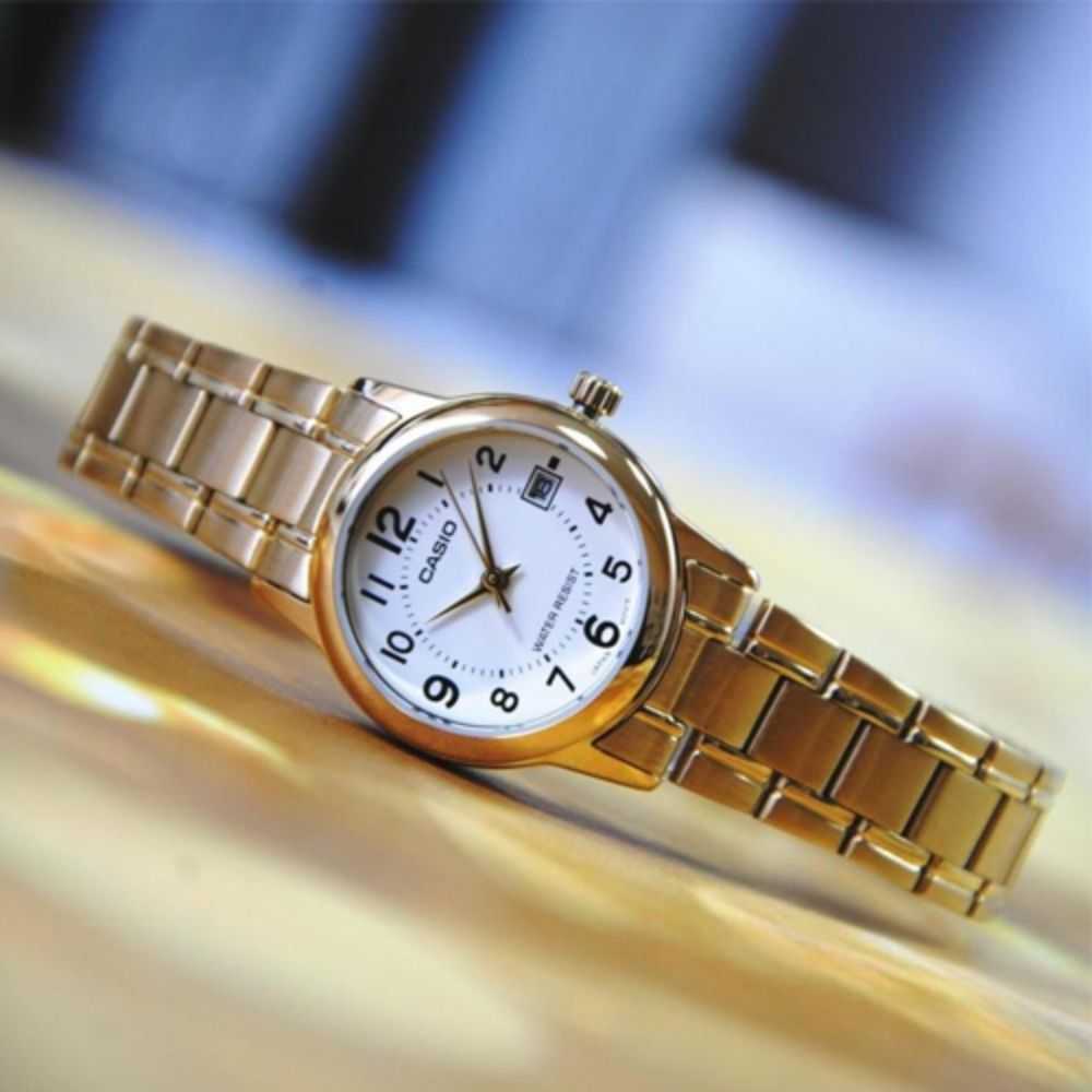 CASIO GENERAL LTP-V002G-7BUDF QUARTZ GOLD STAINLESS STEEL WOMEN'S WATCH - H2 Hub Watches