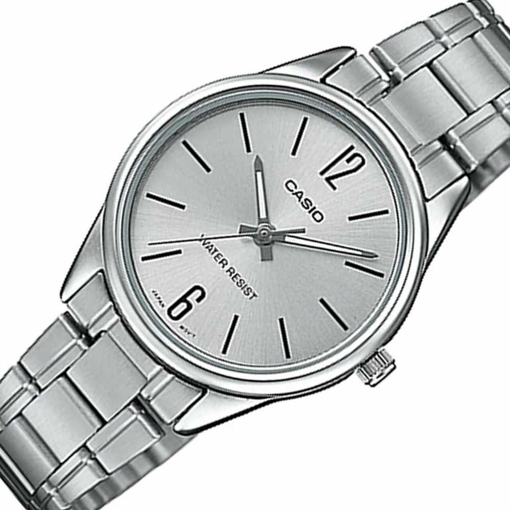 CASIO GENERAL LTP-V005D-7BUDF QUARTZ SILVER STAINLESS STEEL WOMEN'S WATCH - H2 Hub Watches