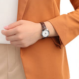 Casio General Analog White Dial And Brown Leather Strap Unisex Watch LTP-V005L-7B3UDF-P