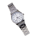 Casio General White Dial Silver Stainless Steel Strap Unisex Watch LTP-V006D-7BUDF-P