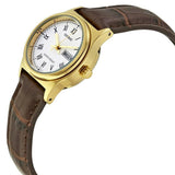Casio General White Dial Brown Leather Strap Unisex Watch LTP-V006GL-7BUDF-P