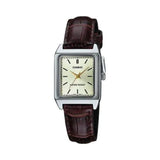 CASIO ENTICER LTP-V007L-9EUDF-P BROWN LEATHER WOMEN WATCH