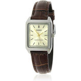 CASIO ENTICER LTP-V007L-9EUDF-P BROWN LEATHER WOMEN WATCH