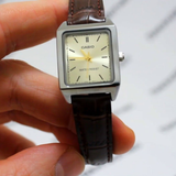 CASIO ENTICER LTP-V007L-9EUDF-P BROWN LEATHER WOMEN WATCH