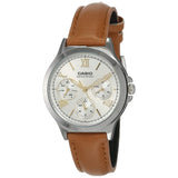 CASIO GENERAL LTP-V300L-7A2UDF-P BROWN LEATHER WOMEN WATCH