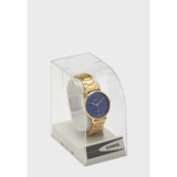 Casio General Blue Dial With Gold Stainless Steel Women Watch LTP-VT01G-2BUDF-P