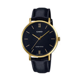 CASIO GENERAL LTP-VT01GL-1BUDF-P BLACK LEATHER WOMEN WATCH